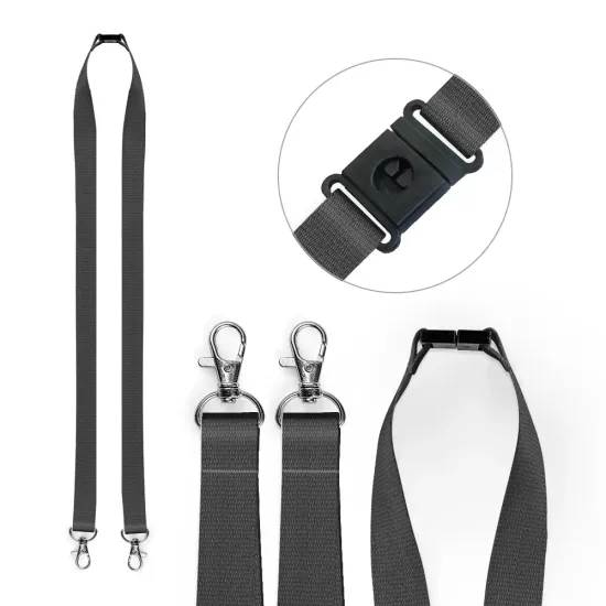 20mm Lanyards with Dual Metal Clips & Breakaway | Durable ID Holders | 100 Pack