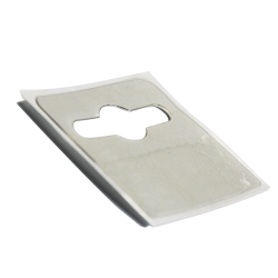 Self-adhesive euro slot tab attachment