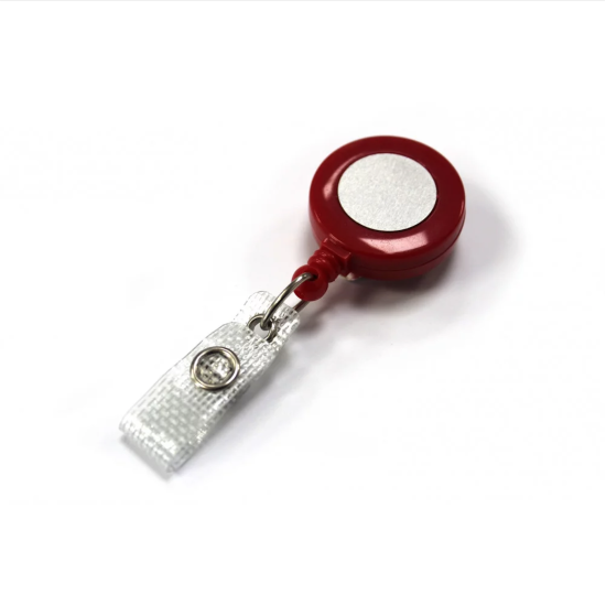 Mini Retractable Badge Reel (With Silver Sticker) - Pack of 25