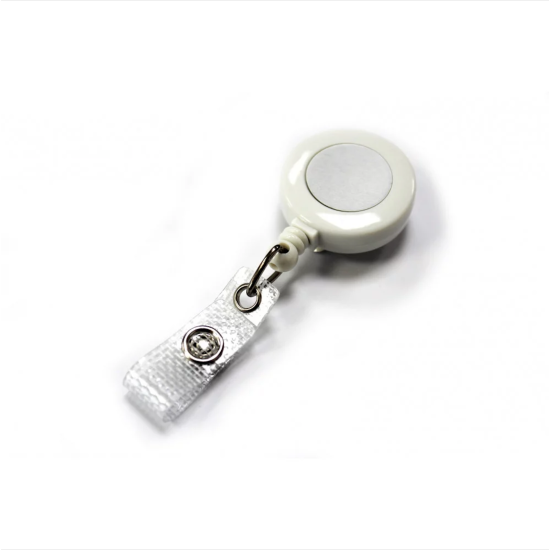 Mini Retractable Badge Reel (With Silver Sticker) - Pack of 25