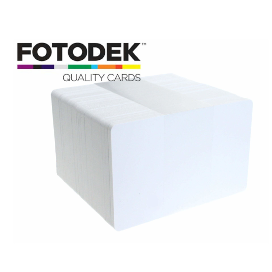 PVC Cards Plain White with 40% PET polyester core & Lo-Co 300 oe mag stripe 760 micron - Pack of 100