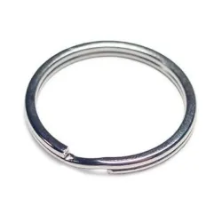 25mm Nickel Split Key Rings for ID Cards - Pack of 100