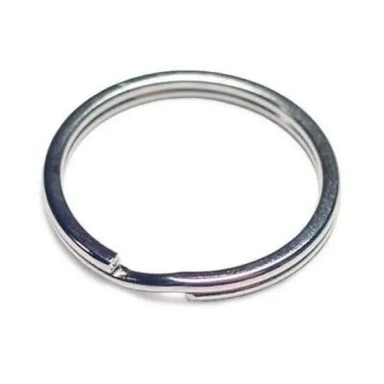 Split Key Rings - 25mm Nickel Hoop Ring (100) 