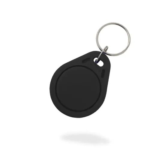 H10320 Clock and Data Proximity Fobs, Encoded, Black - Pack of 50