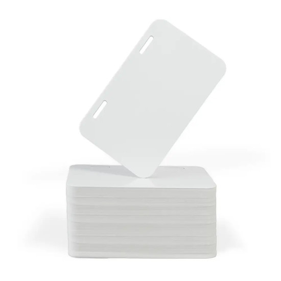 FOTODEK® Double Landscape Slot Punch White PVC Cards 