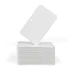 FOTODEK® White PVC Cards Landscape Hole Punch (Pack of 100)
