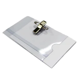 Conference Badge Holder with Clip and Pin (Pack of 50)