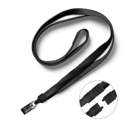 10mm Polyester Lanyards with Crocodile Clip (Black) 10mm Polyester Lanyards with Crocodile Clip (Black)