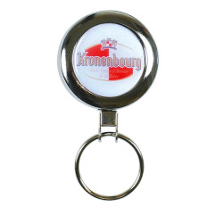 Heavy Duty Reel with Keyring - All Chrome Front of heavy-duty chrome reel