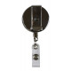 rear view of chrome badge reel with strap