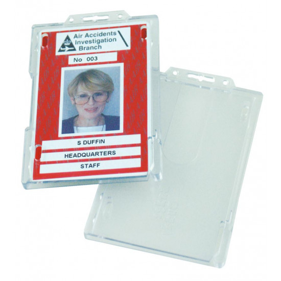 Double Sided Enclosed Badge Holders - Vertical - 