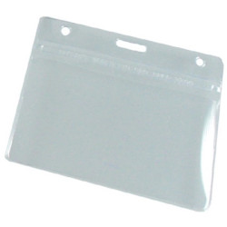 Flexible PVC Badge Holders - Clear - pack of 100 Clear PVC ID card holder