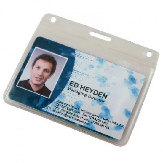 PVC badge holder for ID cards