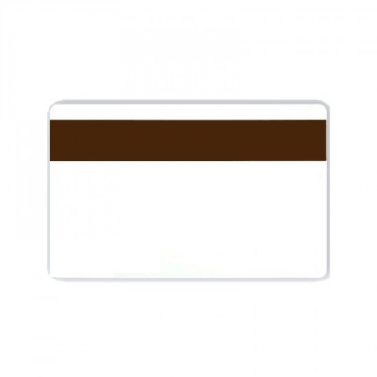 Blank white card with magnetic stripe