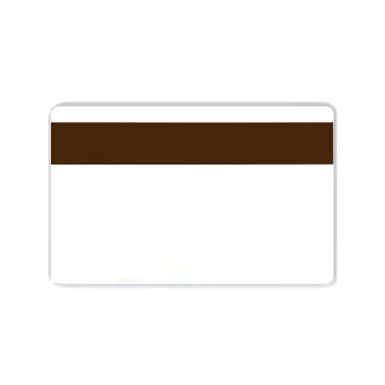 Blank white card with magnetic stripe