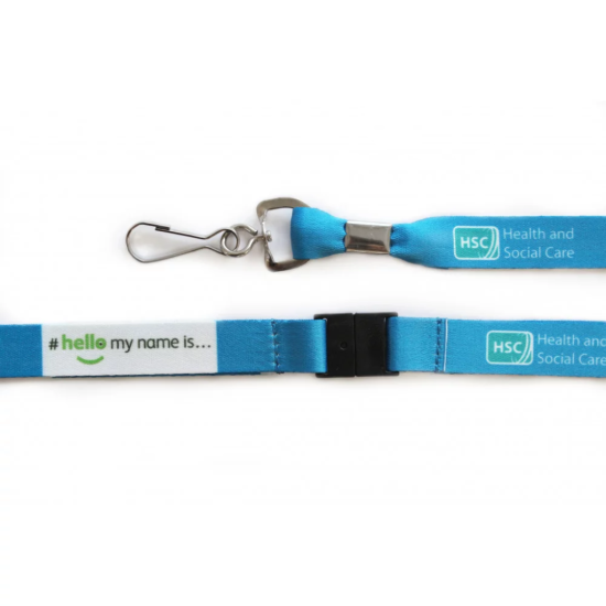 Health and Social Care Printed Lanyards - #hellomynameis