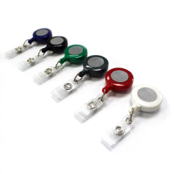 Mini Retractable Badge Reel (With Silver Sticker) - Pack of 25 Mini Retractable Badge Reel (With Silver Sticker) - Pack of 25