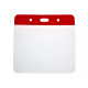 Flexible PVC Badge Holders - 102 x 83mm Landscape - Clear or Coloured Top - pack of 100