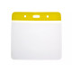 Flexible PVC Badge Holders - 102 x 83mm Landscape - Clear or Coloured Top - pack of 100