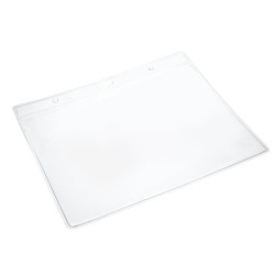 Flexible PVC Badge Holder Wallet - pack of 100 - 110 x 105mm