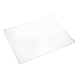 Flexible PVC Badge Holder Wallet - pack of 100 - 110 x 105mm