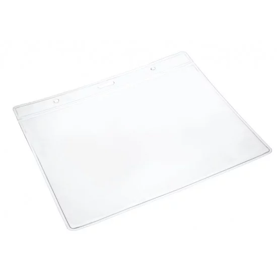 Flexible PVC Badge Holder Wallet - pack of 100 - 110 x 105mm
