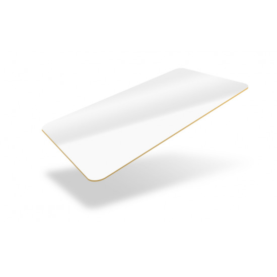 Fotodek PVC Cards Plain White Gold Foil Edge 760 micron CR80 - Pack of 100
