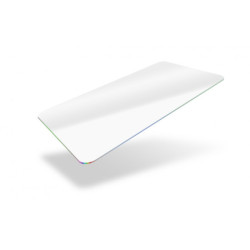 PVC Plain White Cards with Spectrum Hologram Foil Edge Spectrum foil edged plain white PVC cards