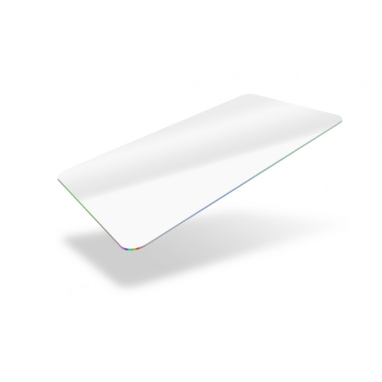 Spectrum foil edged plain white PVC cards