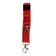 Red Lanyard 20mm with Two Metal Trigger Clips & Health and Safety Breakaway - Pack of 100