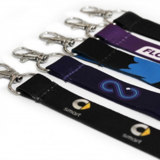 Five antimicrobial customised lanyards