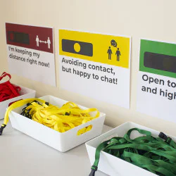 Traffic Light Lanyards for Social Distancing