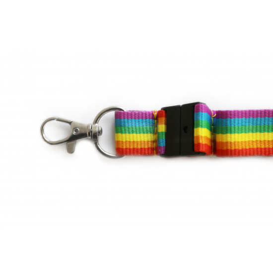 20mm Rainbow Striped | LGBT | Pride | Lanyard - pack of 25
