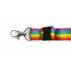 20mm Rainbow Striped | LGBT | Pride | Lanyard - pack of 25