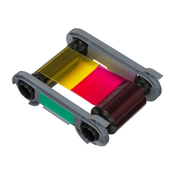 An Evolis Primacy 2 YMCKOKO Half Panel Colour Ribbon