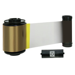 IDP SMART-70 YMCFKO Full Colour Ribbon with UV Panel and Cleaning Roller