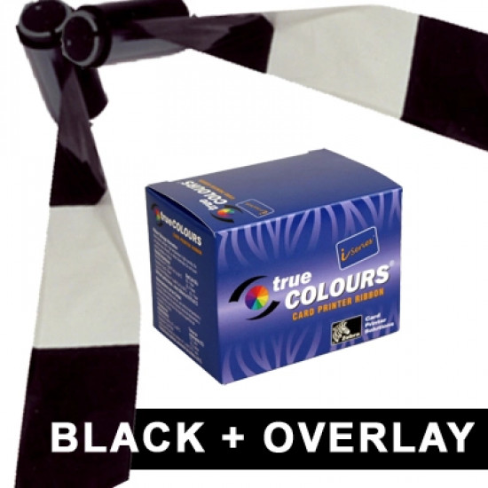 Zebra KdO Black dye Ribbon with overlay 800015-450