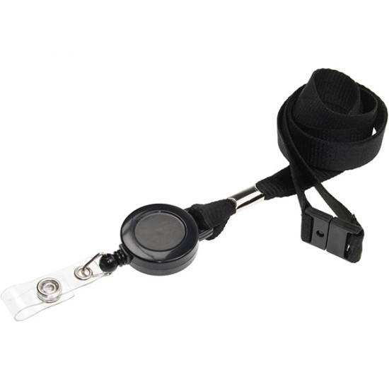 Black Lanyard, Badge Reel and Strap