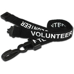 Volunteer Pre-Printed Breakaway Lanyards With Plastic Clip - pack of 100 Volunteer Pre-Printed Breakaway Lanyards With Plastic Clip - pack of 100