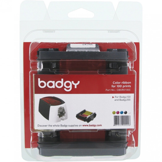 Badgy100 & Badgy200 YMCKO Ribbon CBGR0100C