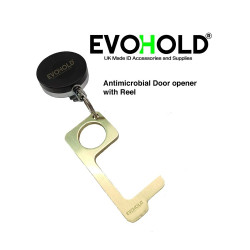 Antimicrobial Door Opener with Badge Reel  Antimicrobial Door Opener with Badge Reel