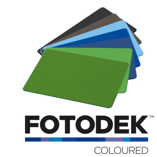 Several Fotodek PVC Cards in different colours