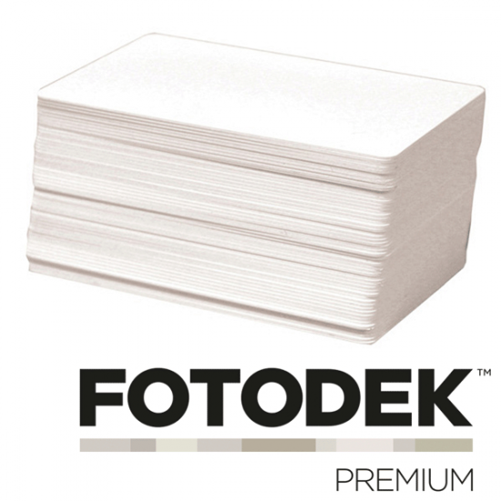 Fotodek Premium - Plain White PVC Cards CR80 - pack of 100
