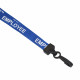 15mm Blue Employee Pre-Printed Breakaway Lanyard With Plastic Clip - pack of 100