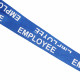 15mm Blue Employee Pre-Printed Breakaway Lanyard With Plastic Clip - pack of 100