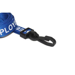 15mm Blue Employee Pre-Printed Breakaway Lanyard With Plastic Clip - pack of 100