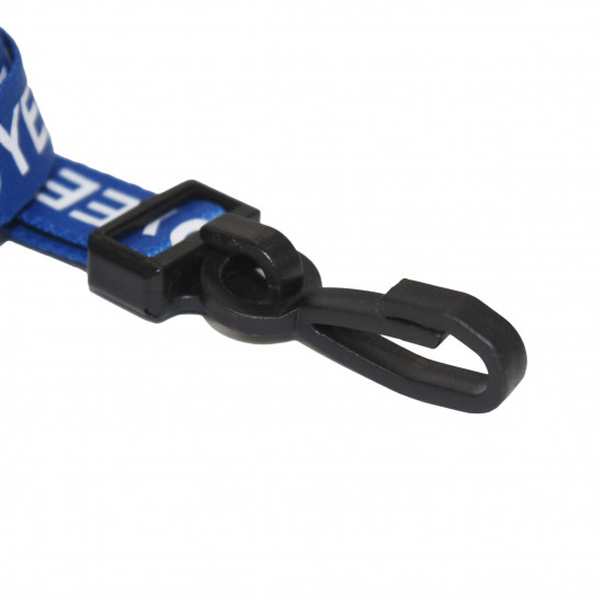 15mm Blue Employee Pre-Printed Breakaway Lanyard With Plastic Clip - pack of 100