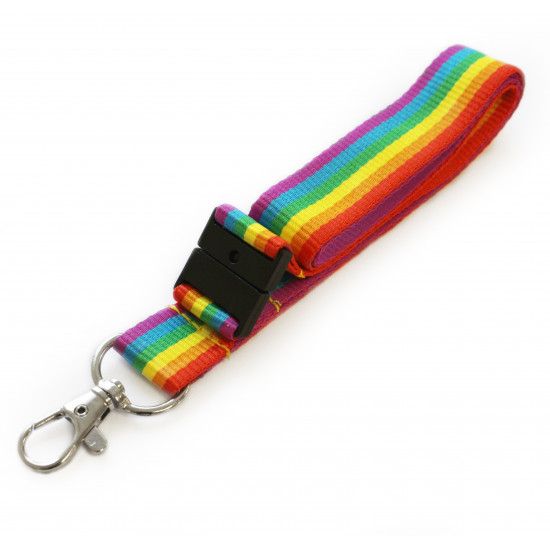 20mm Rainbow Striped | LGBT | Pride | Lanyard - pack of 25