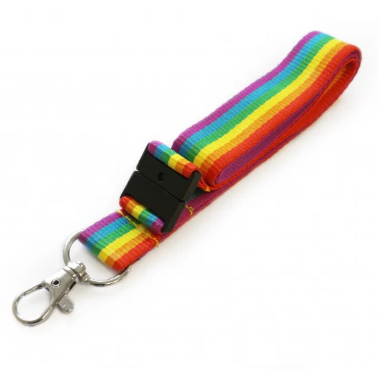 20mm Rainbow Striped | LGBT | Pride | Lanyard - pack of 25