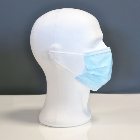 Disposable 3-Ply Paper Face Masks - Pack of 50